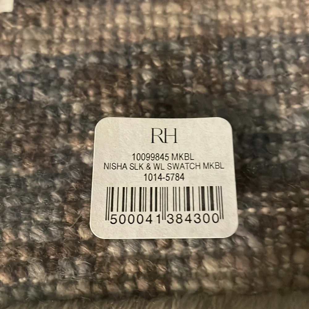 RH NISHA HAND-KNOTTED SILK & WOOL RUG SWATCH